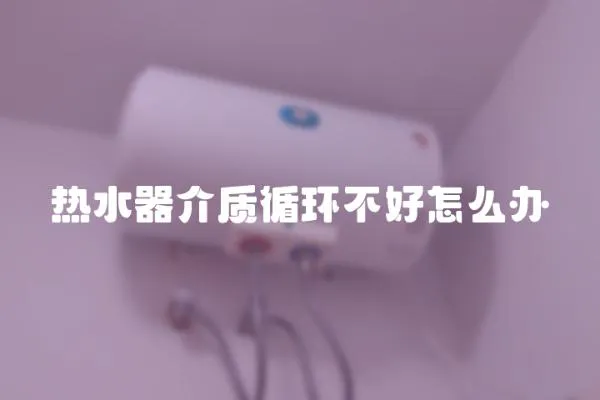 熱水器介質循環不好怎么辦
