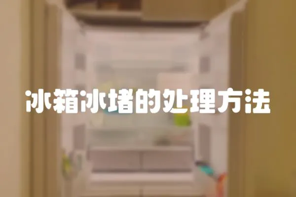 冰箱冰堵的處理方法