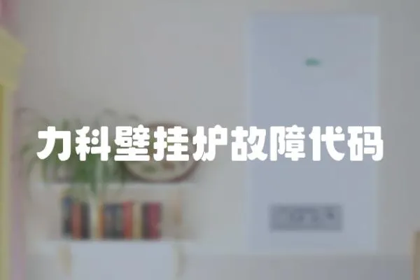 力科壁掛爐故障代碼