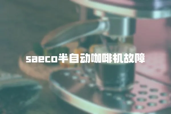 saeco半自动咖啡机故障