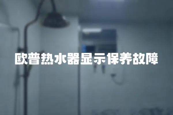 歐普熱水器顯示保養故障