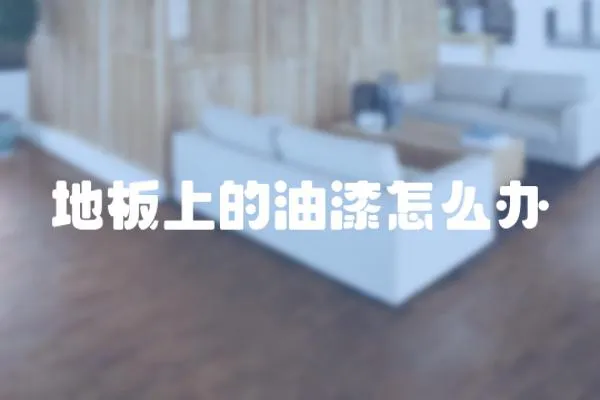 地板上的油漆怎么辦