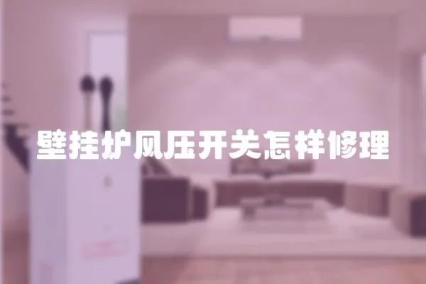 壁掛爐風(fēng)壓開(kāi)關(guān)怎樣修理