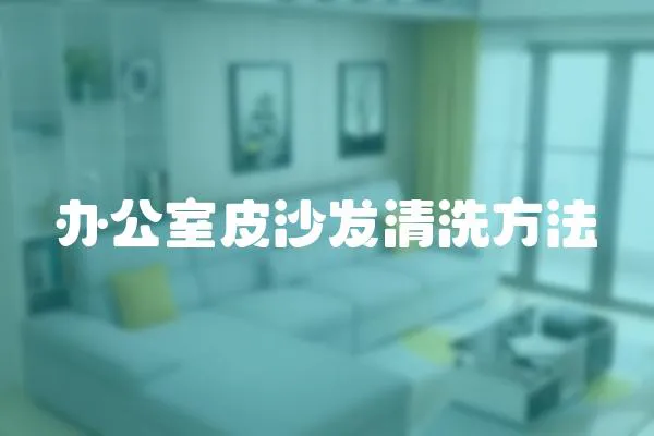 辦公室皮沙發(fā)清洗方法