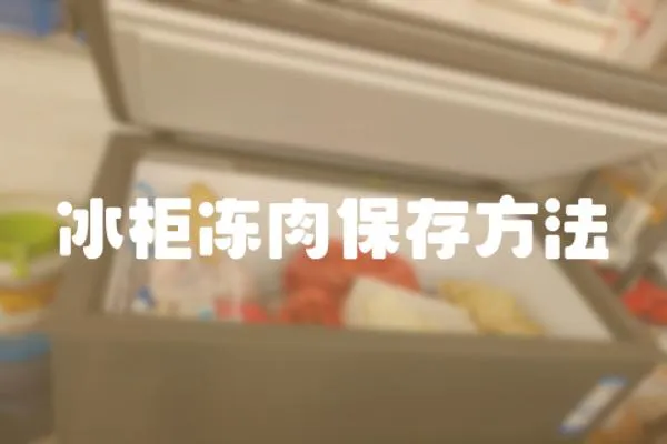 冰柜凍肉保存方法