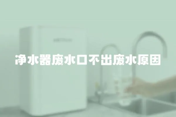 凈水器廢水口不出廢水原因