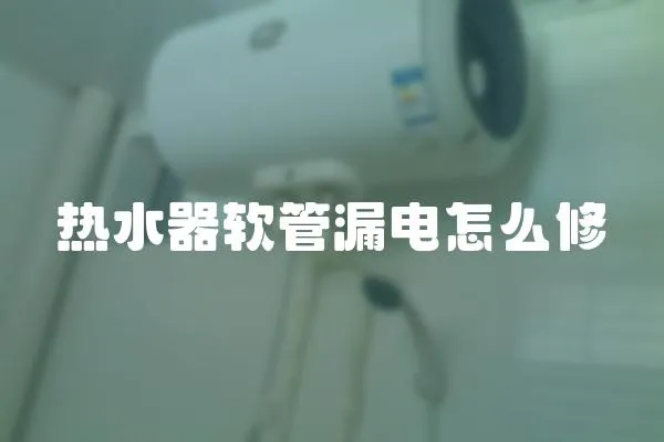 熱水器軟管漏電怎么修
