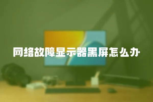 網絡故障顯示器黑屏怎么辦