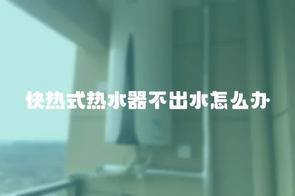 快熱式熱水器不出水怎么辦