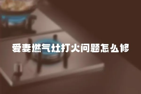 愛妻燃氣灶打火問題怎么修