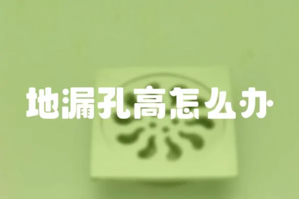 地漏孔高怎么辦