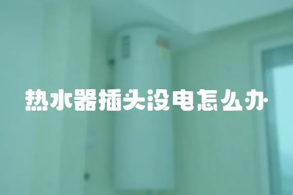 熱水器插頭沒電怎么辦
