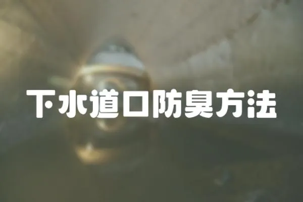 下水道口防臭方法