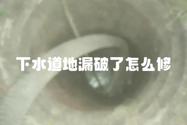下水道地漏破了怎么修