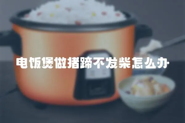 電飯煲做豬蹄不發(fā)柴怎么辦