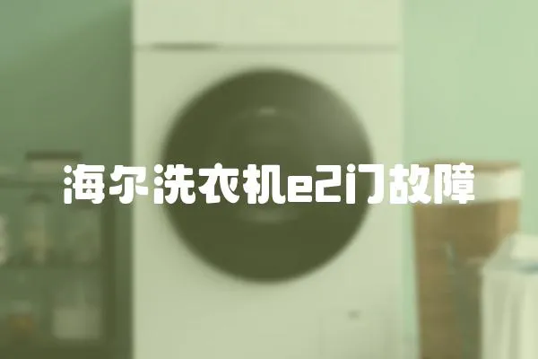 海爾洗衣機e2門故障