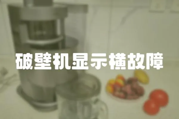 破壁機顯示橫故障