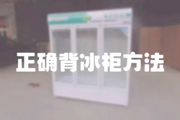 正確背冰柜方法