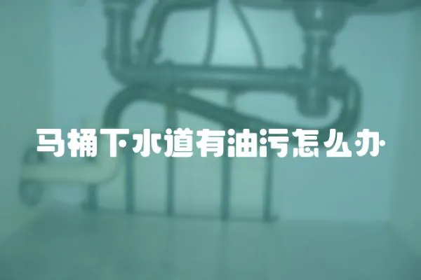 馬桶下水道有油污怎么辦