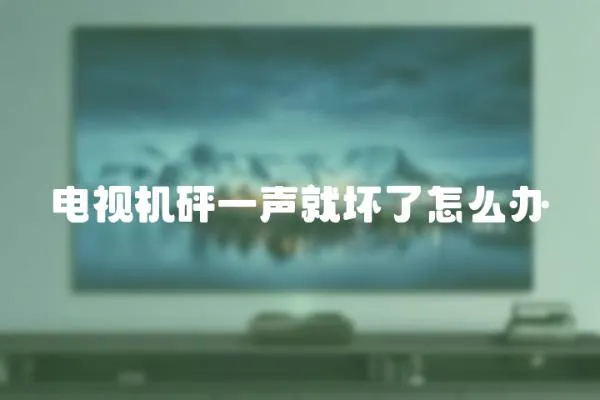 電視機砰一聲就壞了怎么辦