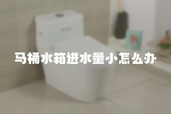 馬桶水箱進(jìn)水量小怎么辦