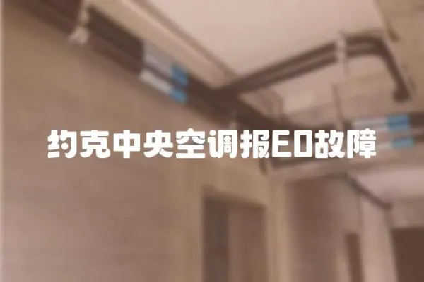 約克中央空調報E0故障