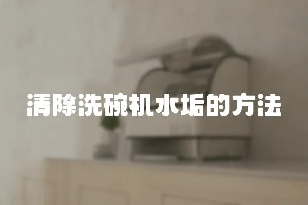 清除洗碗機水垢的方法