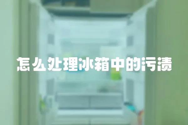 怎么處理冰箱中的污漬