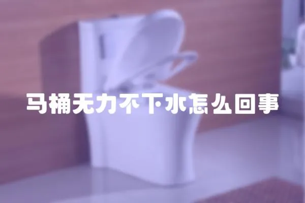 馬桶無力不下水怎么回事