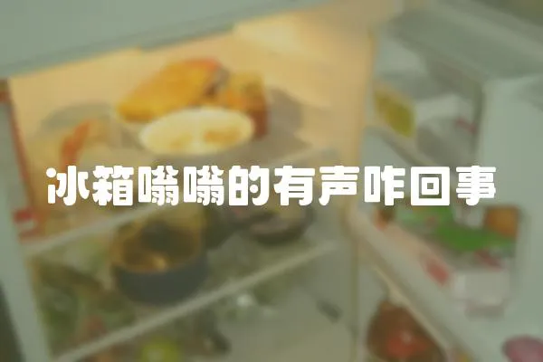 冰箱嗡嗡的有聲咋回事