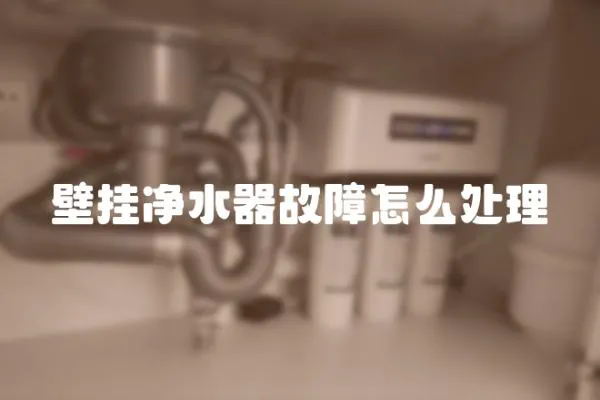 壁掛凈水器故障怎么處理