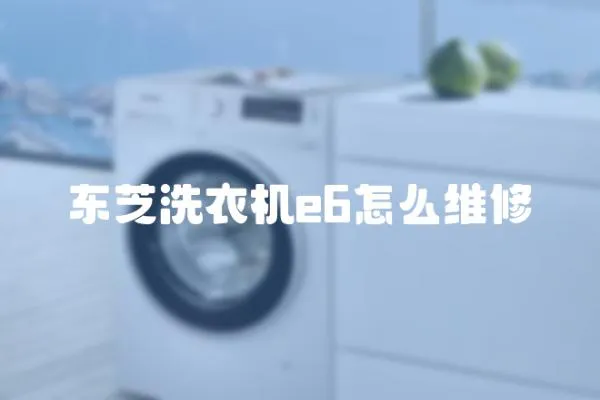 東芝洗衣機e6怎么維修