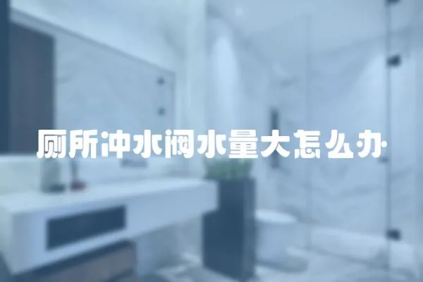 廁所沖水閥水量大怎么辦