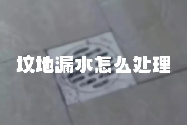 墳地漏水怎么處理