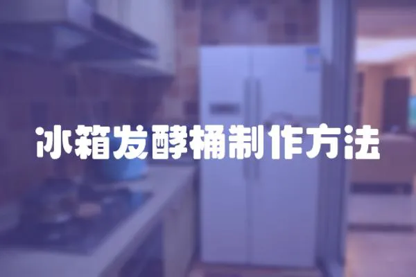 冰箱發酵桶制作方法