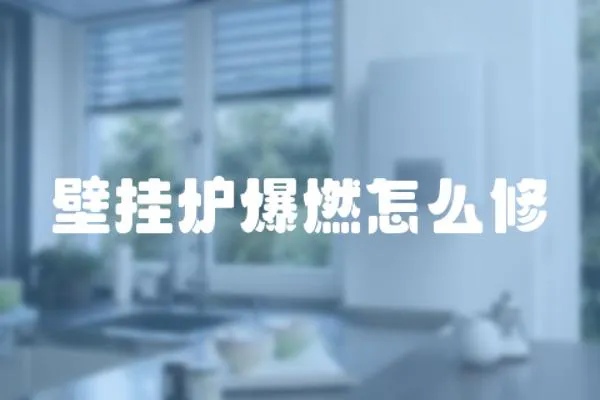 壁掛爐爆燃怎么修
