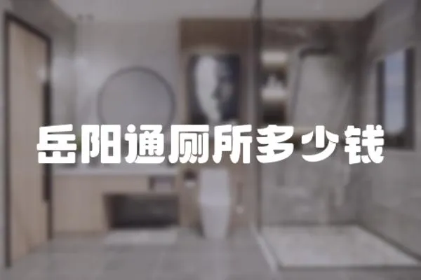 岳陽通廁所多少錢