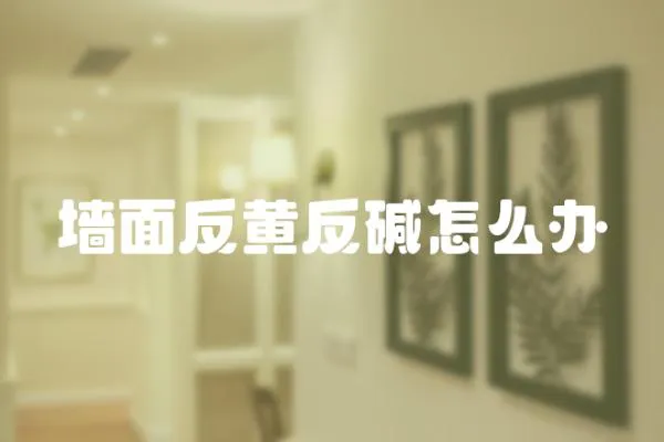 墻面反黃反堿怎么辦