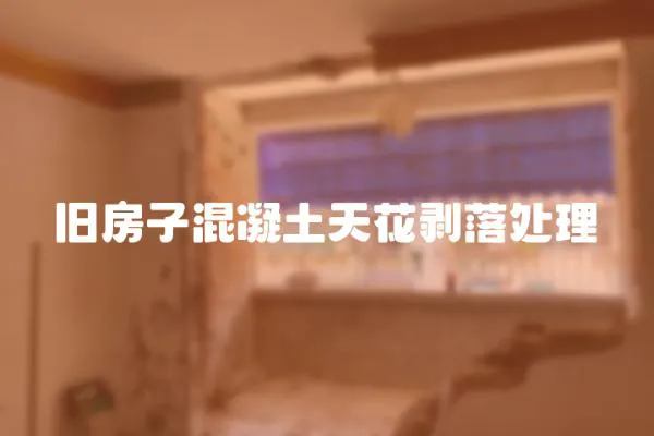 舊房子混凝土天花剝落處理
