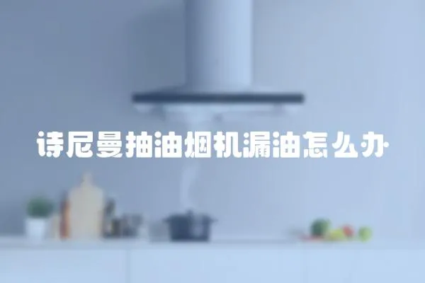 詩尼曼抽油煙機漏油怎么辦