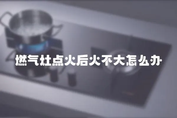 燃?xì)庠铧c(diǎn)火后火不大怎么辦
