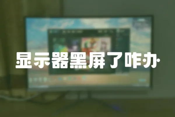 顯示器黑屏了咋辦
