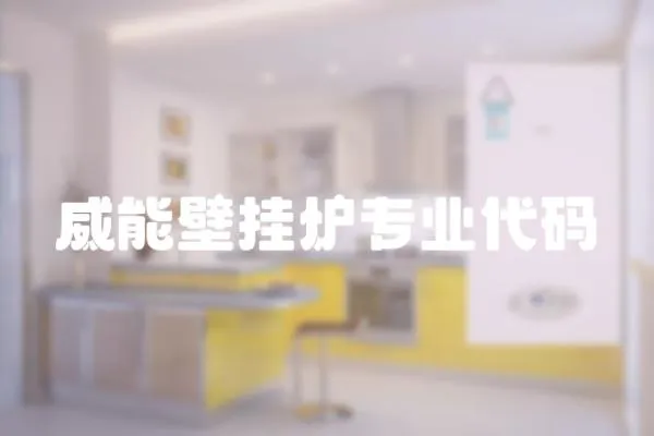 威能壁掛爐專業代碼