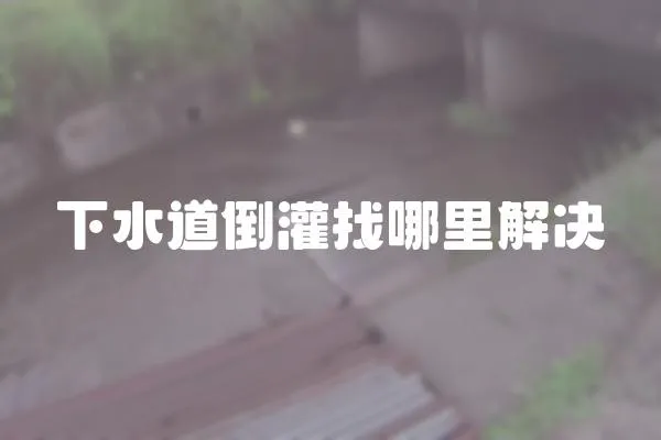 下水道倒灌找哪里解決