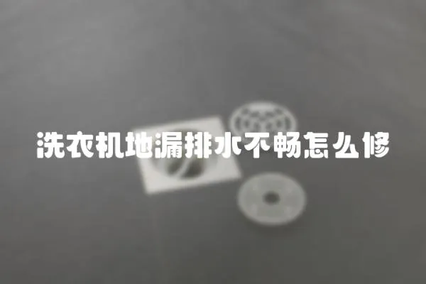 洗衣機(jī)地漏排水不暢怎么修