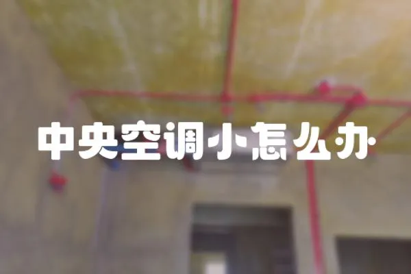 中央空調小怎么辦
