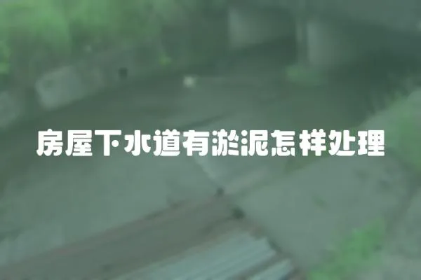 房屋下水道有淤泥怎樣處理