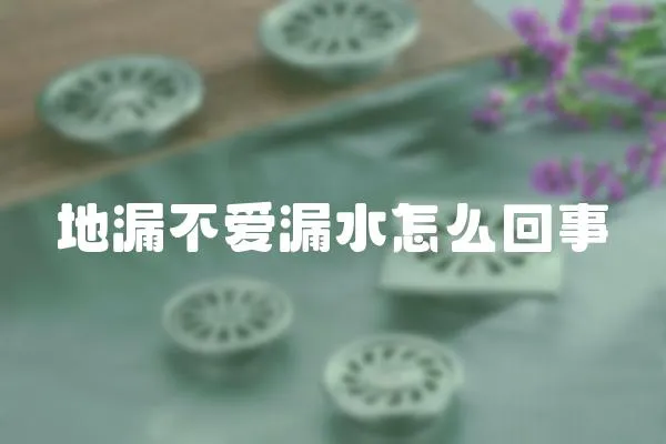 地漏不愛漏水怎么回事