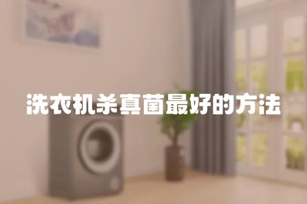 洗衣機殺真菌最好的方法