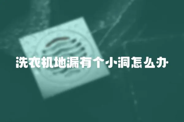 洗衣機地漏有個小洞怎么辦